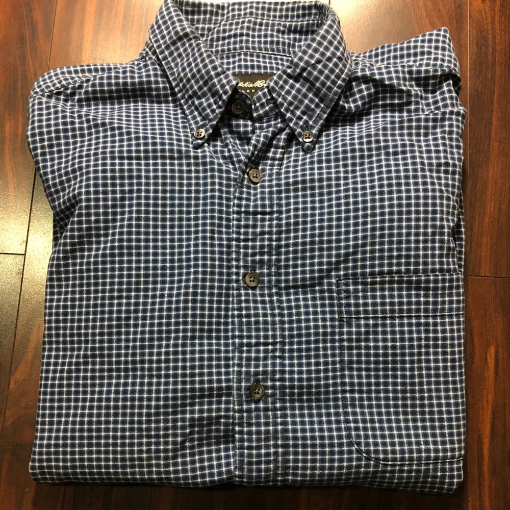 Eddie Bauer Men’s Plaid Button Down Large